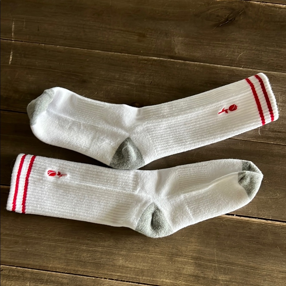 White and Gray Athletic Socks